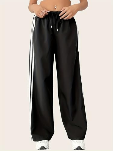 Image of dockstreet Straight Wide fit Long Length Open Bottom Jogger for Women /Trending Multi Pocket Style, Relaxed Casual Pants for Women