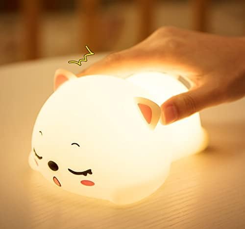 Image of Light Lamp - Night Light for Kids, Girls & Boys | Cute Bedroom Decor for Women | Valentine Special (Cute Cat Lamp)