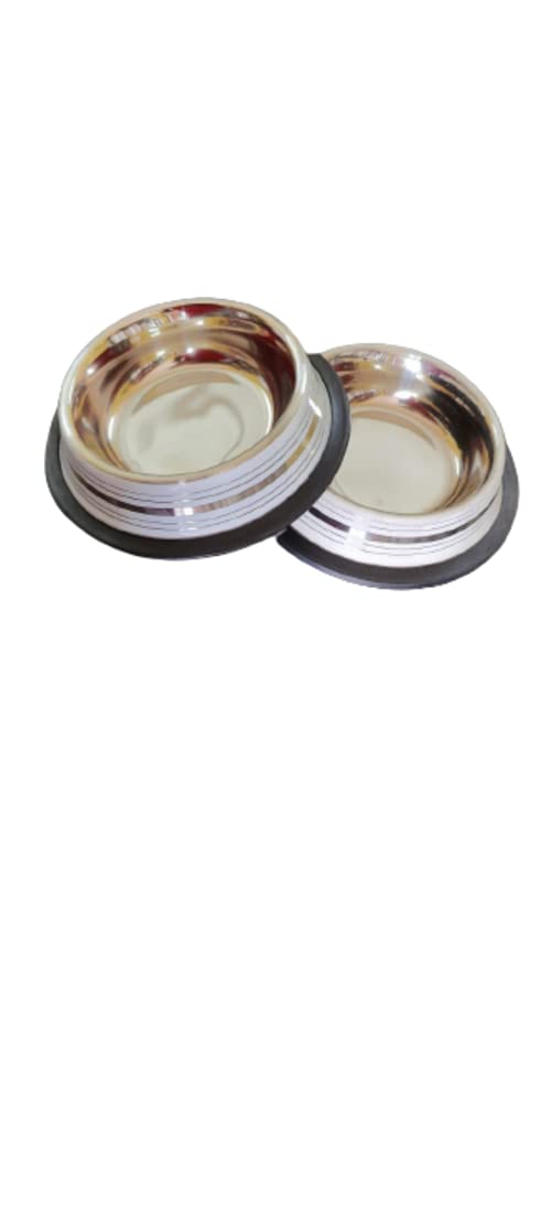FURPET Set of 2 Stainless Steel Non tip Bowl White Silver Stripes Very Small for Feeding Birds and Small Kittens (200 ml) (B0C5HNMQD7) Amazon Price History, Amazon Price Tracker