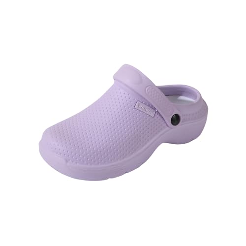 R-ISLAND Zuecos Sanitarios para Mujer,Adulto,Hecho con EVA,Antideslizante y Ligero,Genial para Trabajo Hospital y Clinicas.(Morado 39)