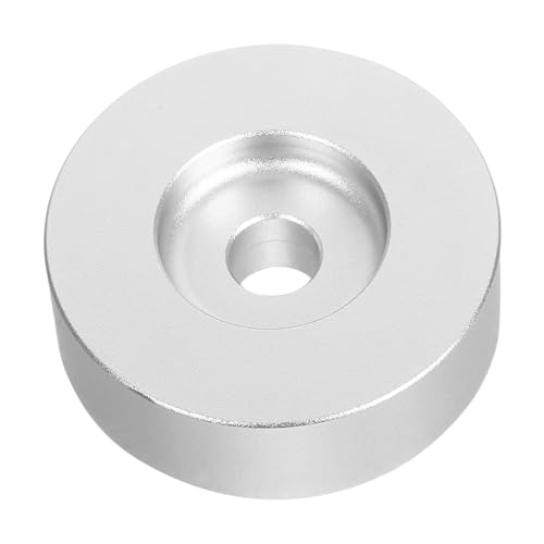 SMASOLO Adaptador de Discos de Vinilo Peso del Disco de Vinilo Adaptador de Tocadiscos Accesorios para Tocadiscos estabilizador de Peso Accesorios para Plato Giratorio Metal Plata