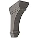 Ekena Millwork BKTWD02X05X07STGY Stockport Vintage Decor Bracket, 2 1/4"W x 5"D x 7"H, Reclaimed Grey