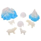 osos polares bebes para colorear Materiales resistentes: hechas de resina, las mini figuras de osos polares y la decoración del modelo iglú están diseñadas para ser duraderas y permanecer vibrantes como decoraciones para pasteles de invierno o acentos de dioramas polares, modelos de proyectos escolares, iglú de hielo de resina