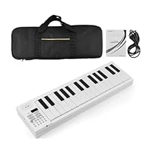 Foldable, compact in size, and light weight, easy to carry around. The electronic piano comes with 16 tone, 100 rhythms, and 25 demonstration songs. Equipped with a headphone plug for private practice and a USB power cable for convenient charging. Yo...