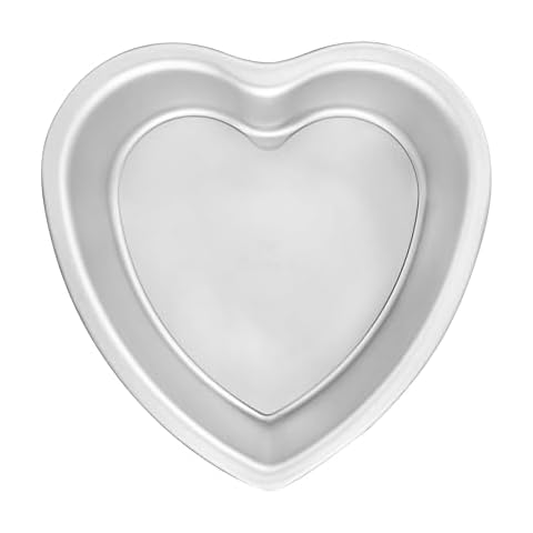 Fat Daddio's PHT-L83 Anodized Aluminum Removable Bottom Heart Cake Pan, 8 x 3 Inch Cover