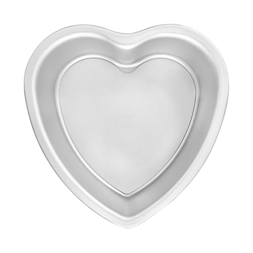 Fat Daddio's PHT-L83 Anodized Aluminum Removable Bottom Heart Cak...