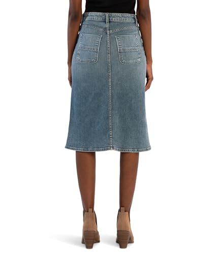 KUT from the Kloth Women's Rose Skirt Button Front Portchop Pocket3