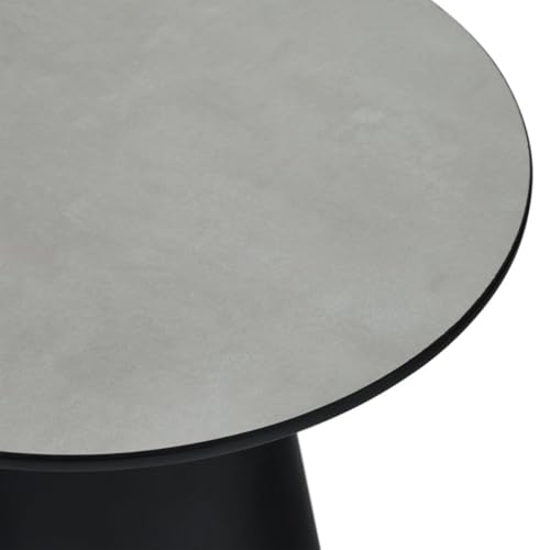 Table basse ronde grise 45 cm meuble de salon minimaliste - 5