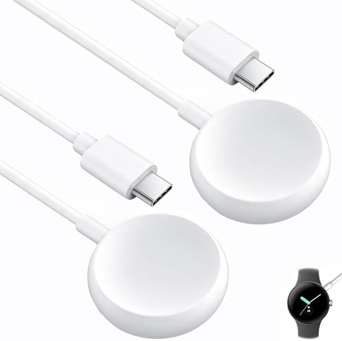 2PCS USB C Watch Magnetic Charger Cable for Google Pixel-Watch 1, Magnetic Replacement USB Type C Charging Cord Stand, for Google Pixel Smartwatch 1(Not for Google Pixel 2/3), 3.3FT