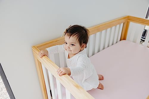 Image of Copper Pearl Premium Knit Crib Sheets: Breathable and Soft, Fitted Sheets for Standard Mattresses, Perfect for Baby Registry or Shower Gift, Blossom