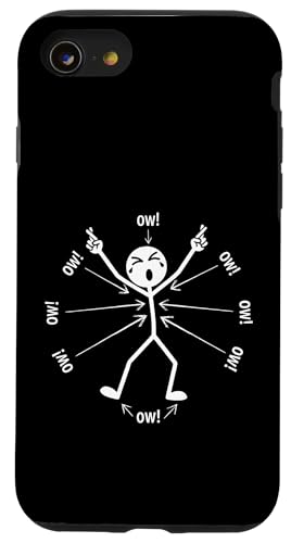 Ow Ow Ow Ow Stickman Figure Humorous Chronic Pain Awareness �X�}�z�P�[�X iPhone SE (2020) / 7 / 8 �p