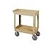 Continental 5805BE, Utility Cart with 5" Non-Marking Grey Casters, 400 lbs Capacity, 40-3/8" Length x 25-1/2" Width x 33" Height, 2 Shelves, Beige (Case of 1)