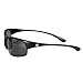 Polarized Sports Sunglasses for Men & Women. Wrap around design provides sun & wind protection. (Matte Black, Smoke) by OZO Fitness