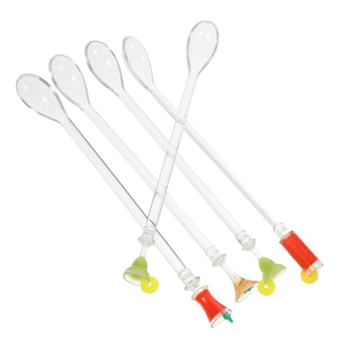 Cabilock 5pcs Swizzle Sticks for Cocktails Lightweight Drink Stirrer Novelty Mixing Rods for Home Bars Parties and Restaurants Random Styles for Cold Tea and Iced