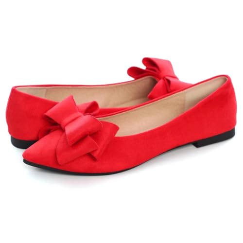 Image of TN TANGNEST Women Fashion Bowknot Flats Comfort Pointed Toe Dress Shoes