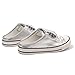 BENEKER Women's Slip On Mule Sneakers with Flip-Flop Tongue Design, Fashion Slip On Shoes, Casual Non-Slip Tennis Shoes Backless Loafers for Women Silver 08