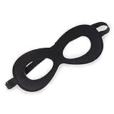 AIMIKE Superhero Mask, Eye Mask Costume Soft Felt Mask, Halloween Half Mask Adjustable, Party Favors for Kids - Black & Yellow Dual Colors