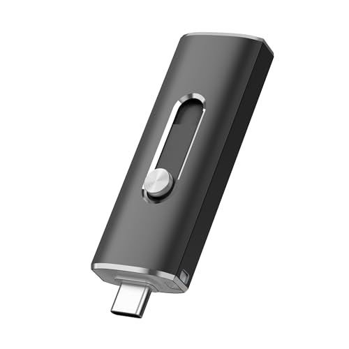 KOOTION Memoria USB C 128GB, 2 en 1 USB 3.1 Pendrive Tipo C 128GB Velocidad hasta 110 MB/s Pendrive USB C Dual Interface Duradero USB Flash Drive para Ordenador/TV/Coche/Player, ect (Nero)