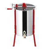 Suusolny Edelstahl Honigschleuder 4 Waben | Diagonalschleuder Manuelle...