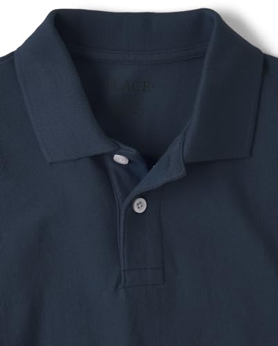 Image of The Children's Place Boys Uniform Long Sleeve Pique Polo