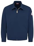 Bulwark FR Men's Midweight Flame Resistant Zip-In Jacket, Navy, Medium