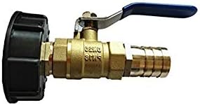TOOLSTAR IBC Adapter, 1000 Liter Tank Adapter IBC Tank Adapter S60X6 to Brass Garden Tap 1" Hose Fitting Oil Fuel Water Replacement Valve Fitting Parts for Household