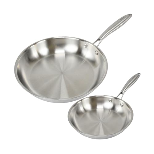 Fackelmann Vita3 Set de Sartenes, incluye Sartén 20 cm y Sartén 26 cm, Acero Inoxidable...