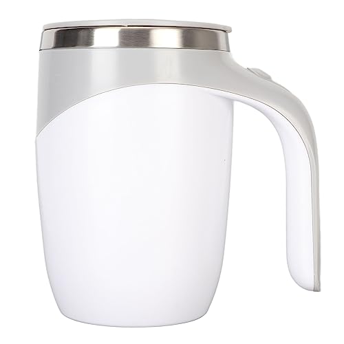 Bicchiere miscelatore elettrico, antiscivolo, fondo magnetico, auto-agitante, facile da usare, coperchio in silicone, alimentato a batterie, fodera in acciaio inossidabile per affari,, Default