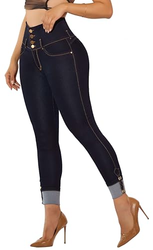 Fiorella Shapewear Pantalones Colombianos Levanta Cola | Butt Lifting Colombian Jeans for Women | High Waisted Push Up 537DB2