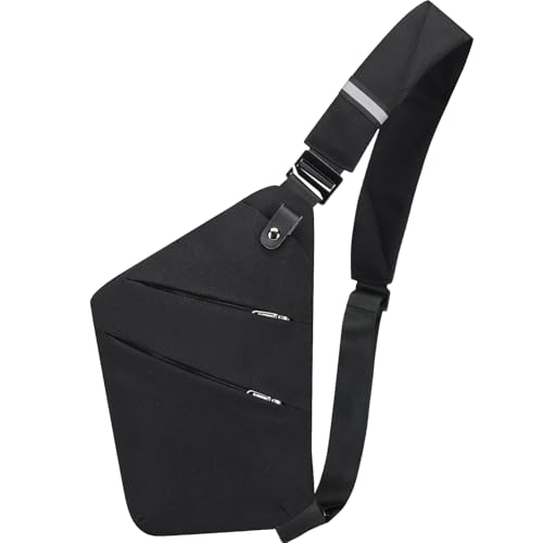 KUTQI Sling Bag Anti-Theft Crossbody Bag for Women Men Sling Backpack Multipurpose Travel Essentialsfor Outdoors Traveling Hiking(Black)