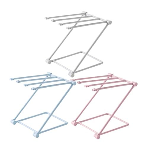 COLLBATH 3pcs Kitchen Sink Organizer Dishcloth Hanger Multi Functional Towel Hanging Rack for Efficient Kitchen Drainage Stylish Storage