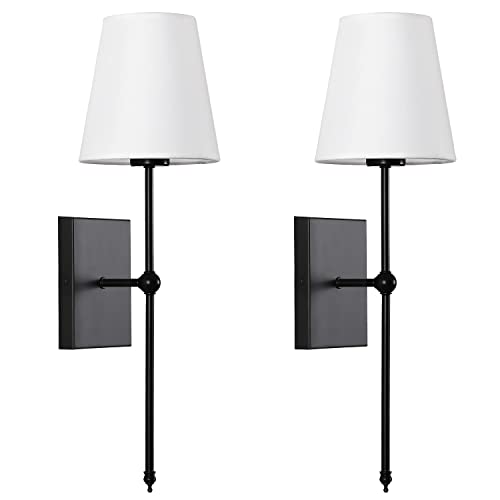 Lámpara de mesita de noche moderna GLADFRESIT pack de 2 apliques de pared para leer en interiores