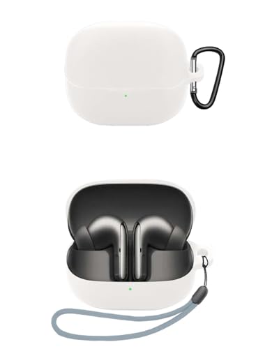 Xiaomi Buds 5 Pro �p �P�[�X YAJOJO ���C�����X �C���[�z�� �[�d�P�[�X�J�o�[ �J���r�i�E�L�[�`�F�[���t�� �V���R���ی�P�[�X �����h�~ �ϏՌ� �h�o �L�Y�h�~ �w��h�~ Xiaomi Buds 5 Pro �Ή� (�z���C�g)
