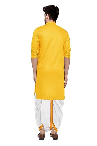 Image of Trustous Kurta Dhoti set for Mens (mahraj dhoti with kurta plain and classis look)