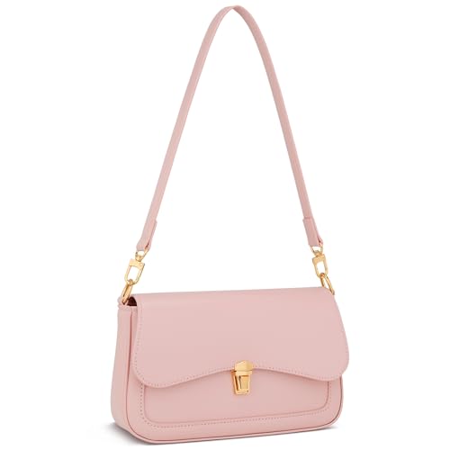 Image of KKXIU Small Shoulder Bag for Women Cute Hobo Handbags Mini Clutch Purses | Classic Trendy Retro Underarm Crossbody Bag with Detachable Straps, Zipper Closure