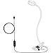 AMIR Rechargeable 16 LED Book Light, Clip on Reading Light, Flexible Desk Lamp with Touch Switch, 3 Levels Brightness Eye-Care, up to 8 Hours Reading. Perfect for Bookworms & Kids (White)
