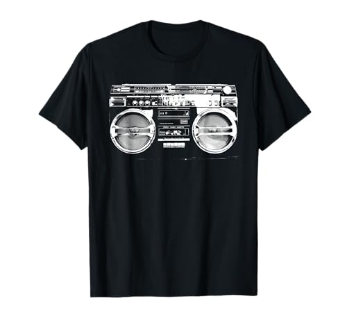 Retro Ghetto Blaster - Boom Box 80's 90's Hip Hip Rap T-Shirt