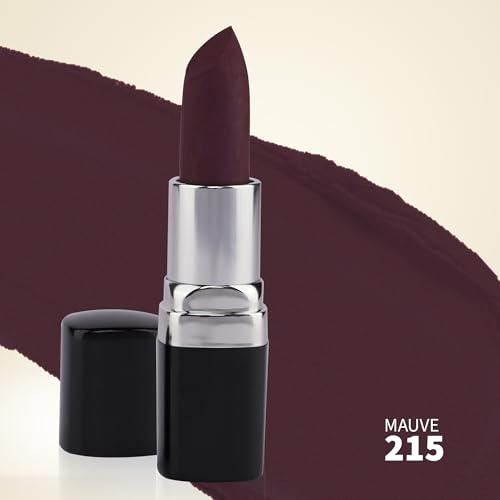 Image of Barva Natural & Moisturising Lipstick 4.3g (Mauve 215) | With Pure Ghee & Kokum Butter | Creamy Hydrating Finish | Mineral Colour | Long Lasting Mauve Lipstick