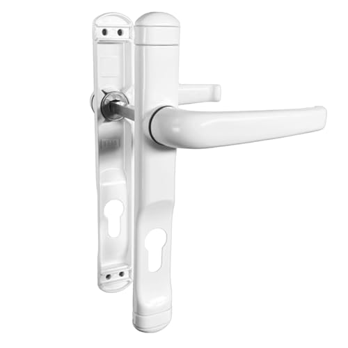 Sivenci - Manillas Para Puerta Exterior con Bocallave | Tirador con Bocallave (Juego) | 225 x 29 x 48 mm | Color Blanco