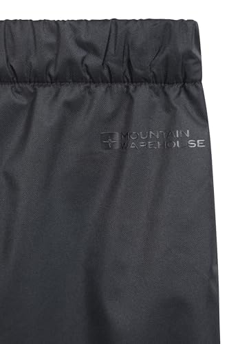 Mountain Warehouse Waterproof Fleece Lined Kids Trousers - Breathable Girls & Boys Pants, Taped Seams, Warm - for Spring Summer, Walking, Travelling, Hiking Black Kids Size 9-10 Years - Image 5