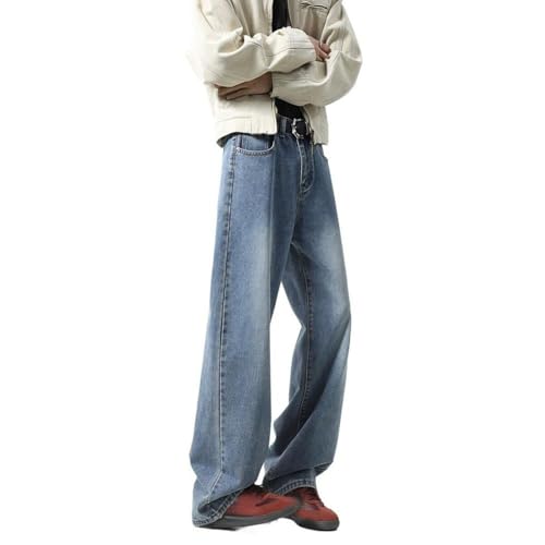Denim Jeans for Man Fall Summer Ruched Western Straight Leg Plain Long Leg Pants Jeans Man 2025 Fashion3