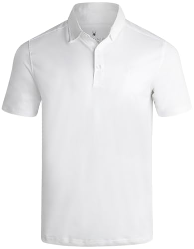 Spyder Mens Golf Polo Shirt - Super Soft Moisture Wicking Athletic Fit Performance Collared Golf Shirts for Men (Sizes: S-XL)