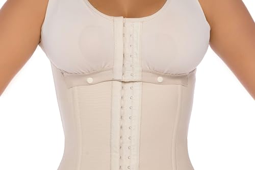 Fiorella Shapewear Powernet Post Surgery Partum Vest Bra Women Girdle Fajas Reductoras Colombianas Moldeadoras Biege 629N3