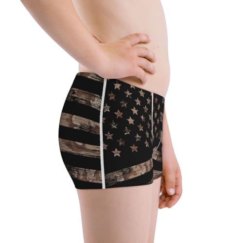 Boys' Cotton Boxer Brief Soft Underwear-American Flag With Desert Camouflage2