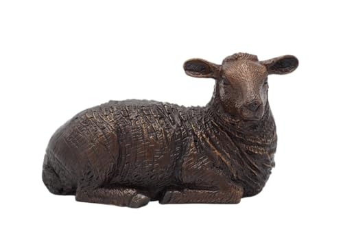 Bronze-Skulptur Schaf | liegend | 12x5x7cm | Tierfigur aus Bronze | handgefertigt