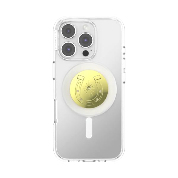 PopSockets Agarre de teléfono para MagSafe, Soporte magnético, Howdy Glam | Extraíble, para Kindle/Android/iPhone, con imán, dorado, occidental, bohemio, estético