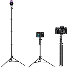 Adjustable Phone Tripod Stand, Extendable Height with Stable Base, Black