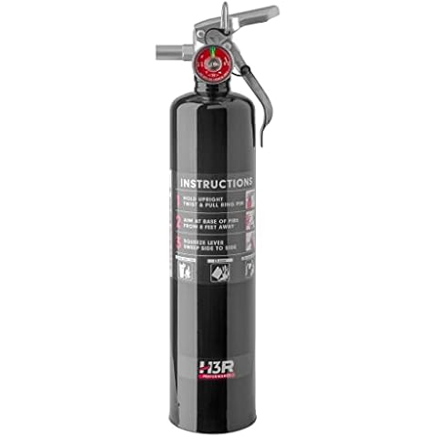 H3R Performance 2.5 lb. ABC Fire Extinguisher – Black | Refillable Car, Jeep, Truck, Off-Road, UTV & Marine Safety | Includes Mounting Bracket, Home & Vehicle Fire Protection Cover