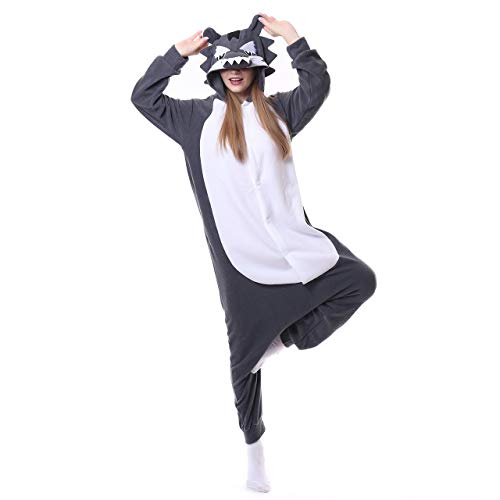 Newbought Unisex Pj02-blue-l Tragbare Decke, Grauer Wolf, S Cover