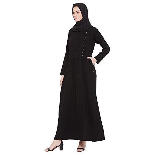 Image of Nabia Nida Matte Fabric Full Length Abaya Dress for Women